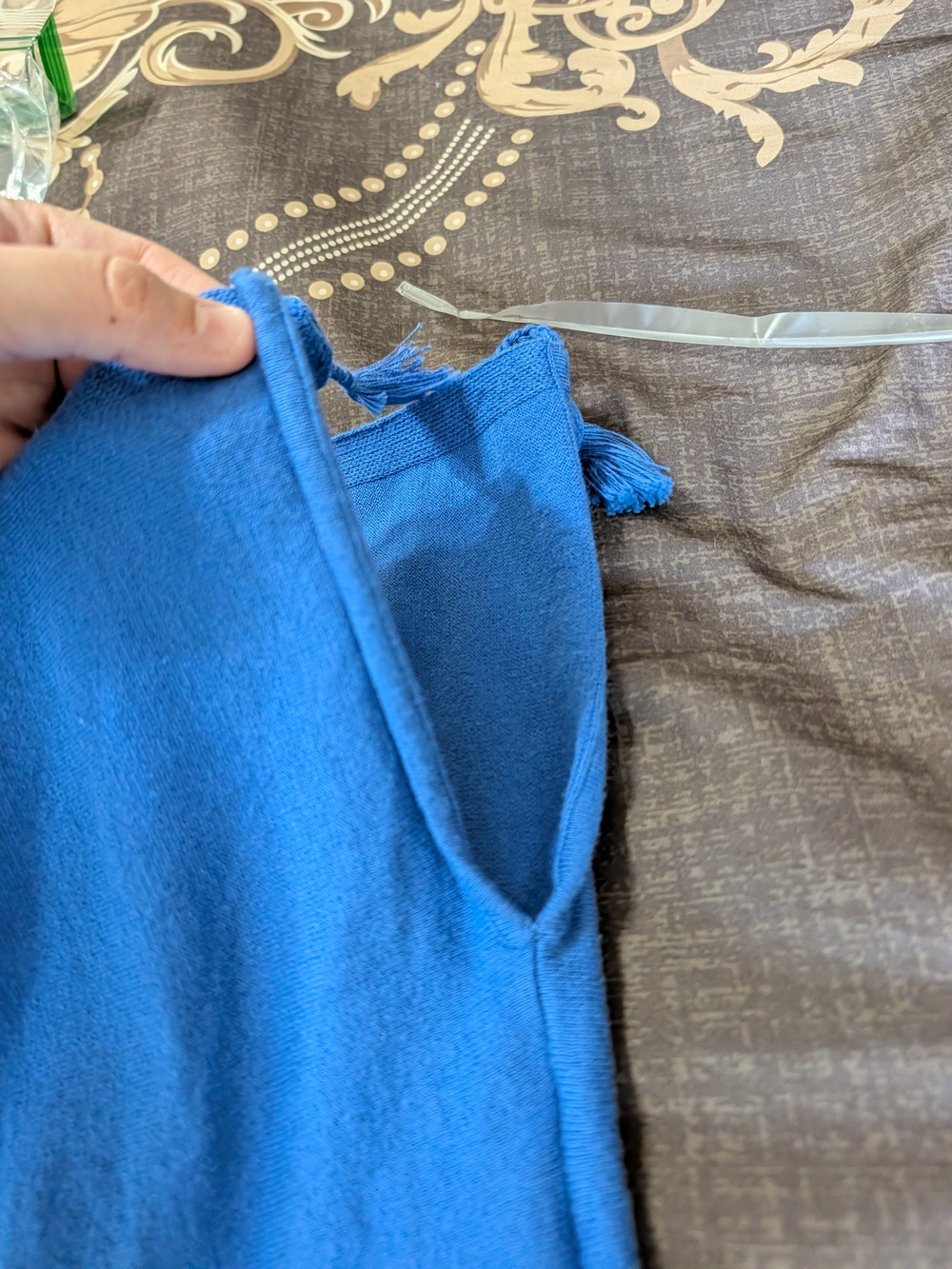 Lilly Pulitzer Royal Blue Pocket Tunic with Tassel Pom Details - Picture 9 of 9